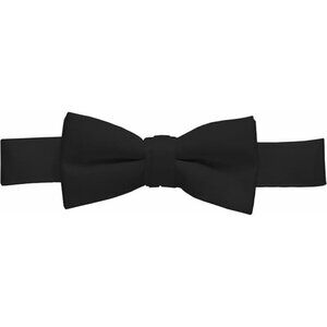 HOLD'EM Bow Tie Boys and Baby Satin Solid Color Adjustable Pre-tied - Black